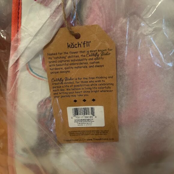 NWT Catchfly Western Boot Print Handbag | Vibrant Pink & Orange Tote - Picture 6 of 7